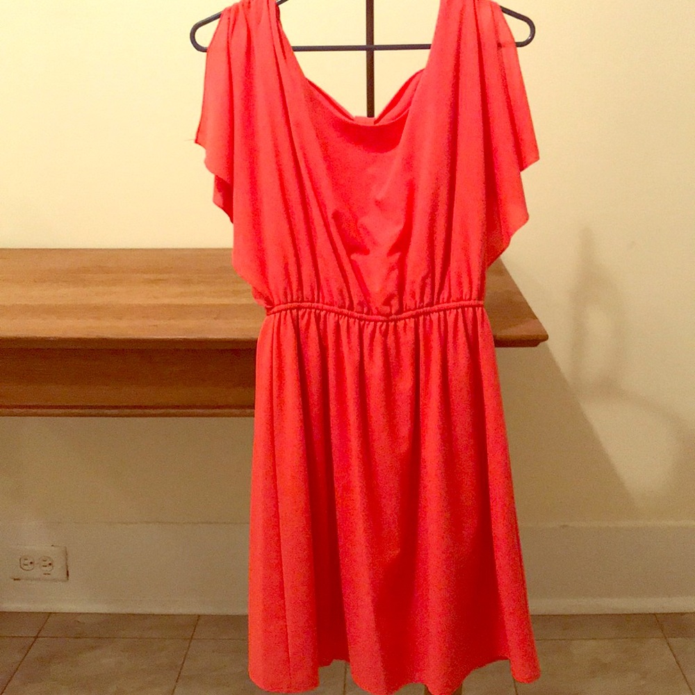 Pink bow back dress